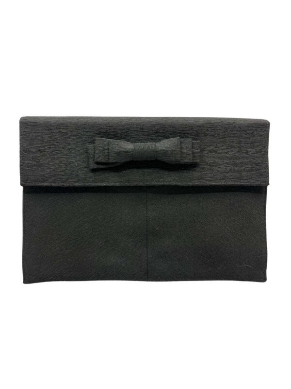 Vintage Clutch Seide, schwarz
