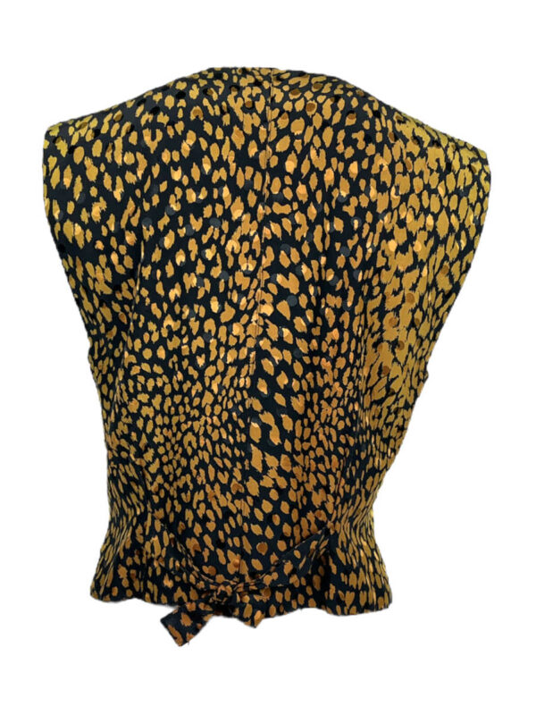 Vintage Gilet Silk, mustard - Image 2