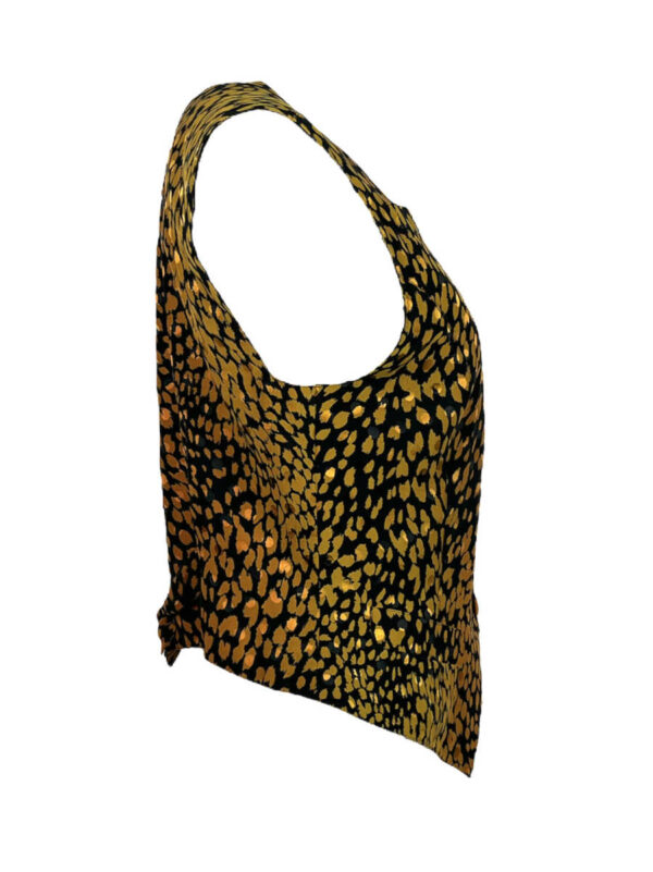 Vintage Gilet Silk, mustard - Image 3