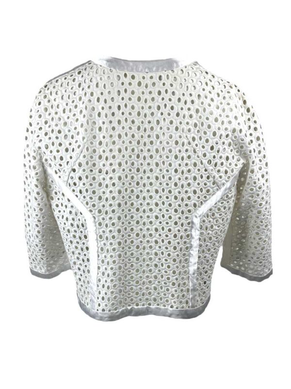 Vintage Guipure Jacke, weiss – Bild 3