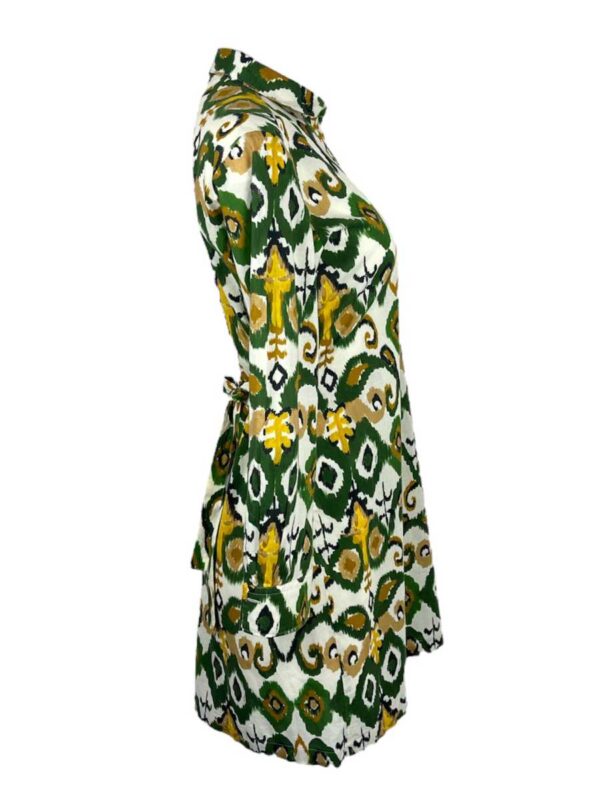 Vintage Kleid Baumwolle, gemustert – Bild 3
