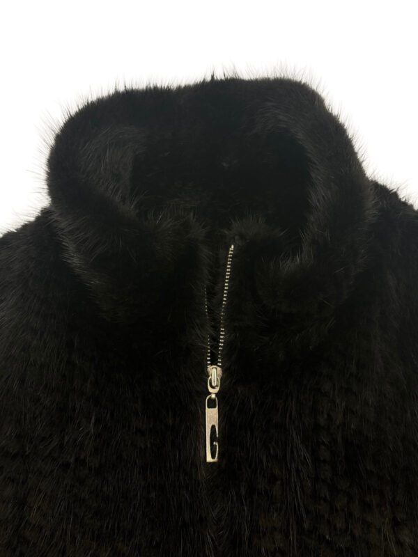 Vintage Mink Jacket Woven, black - Image 3