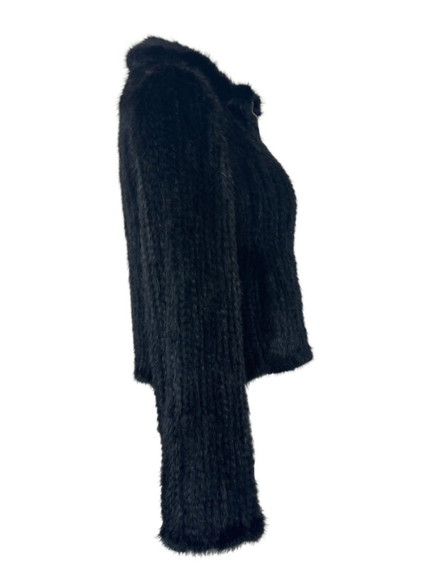 Vintage Mink Jacket Woven, black - Image 2