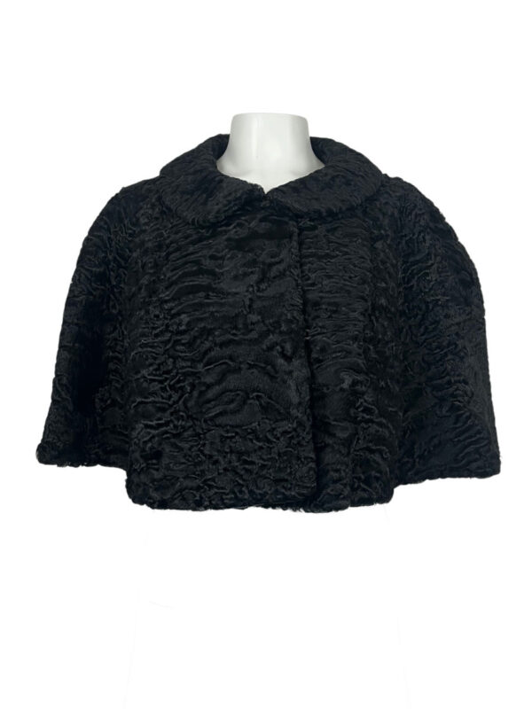 Vintage Persian Cape with Muff, black - Image 6