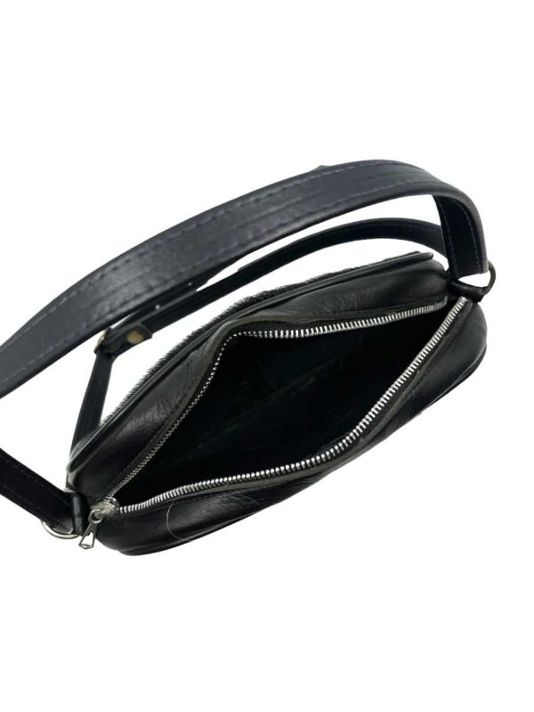 Vintage horse skin bag, black - Image 3