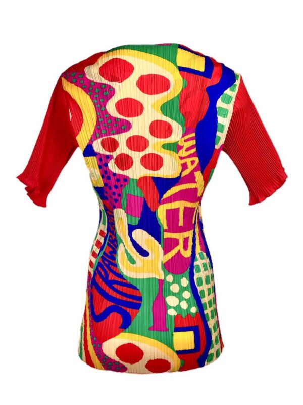 Vintage Plissee Shirt, bunt