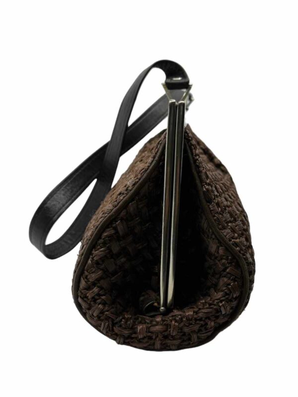 Vintage Straw Shoulderbag, Brown - Image 2