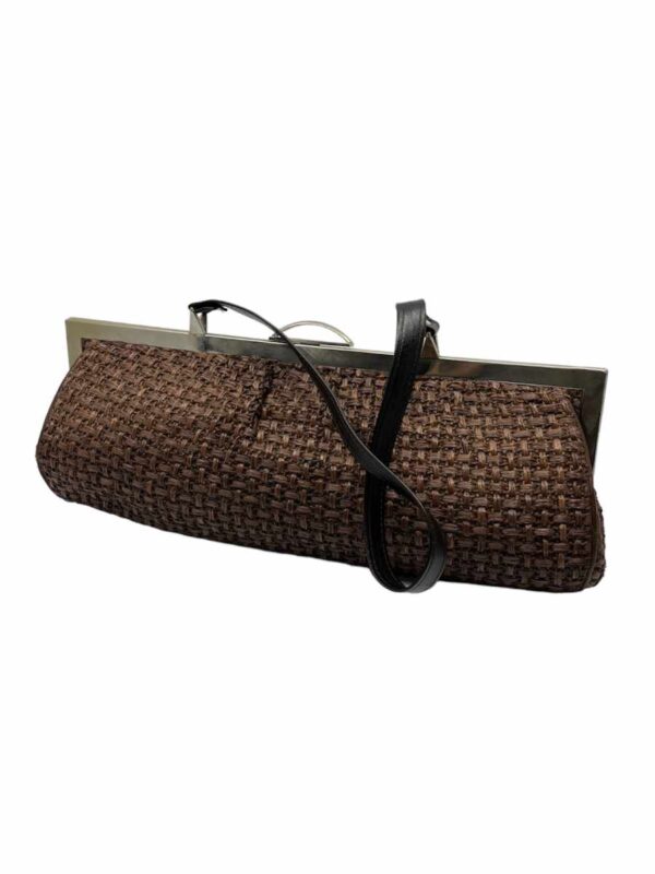 Vintage Stroh, Leinen Tasche, braun