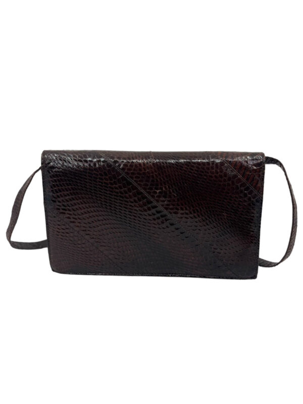 Vintage Shoulder Bag Snakeskin Brown - Image 2