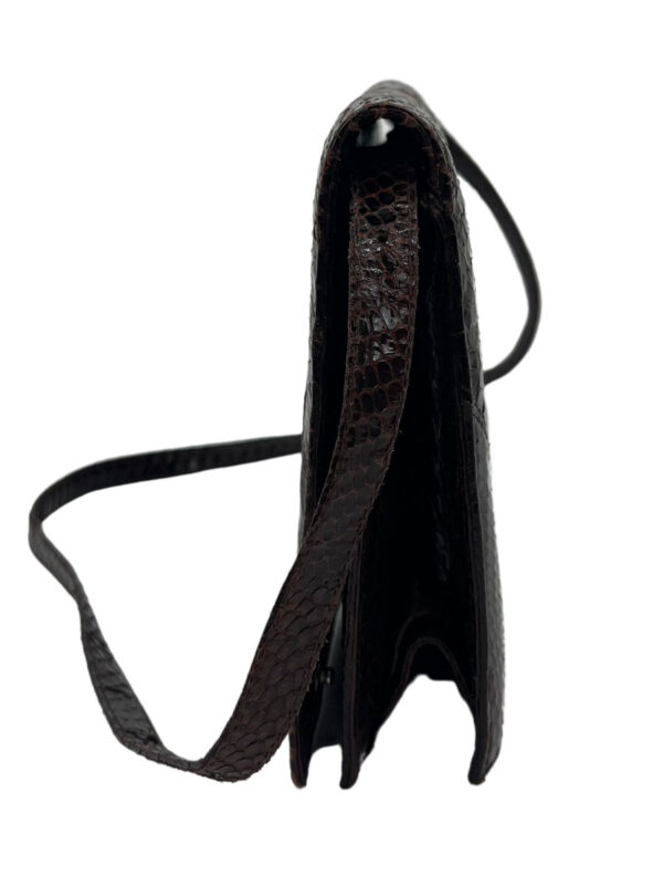 Vintage Shoulder Bag Snakeskin Brown - Image 4