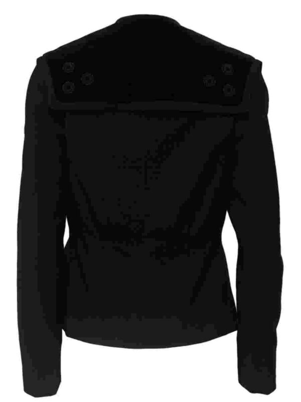 Woll Tailleur Jacke, schwarz