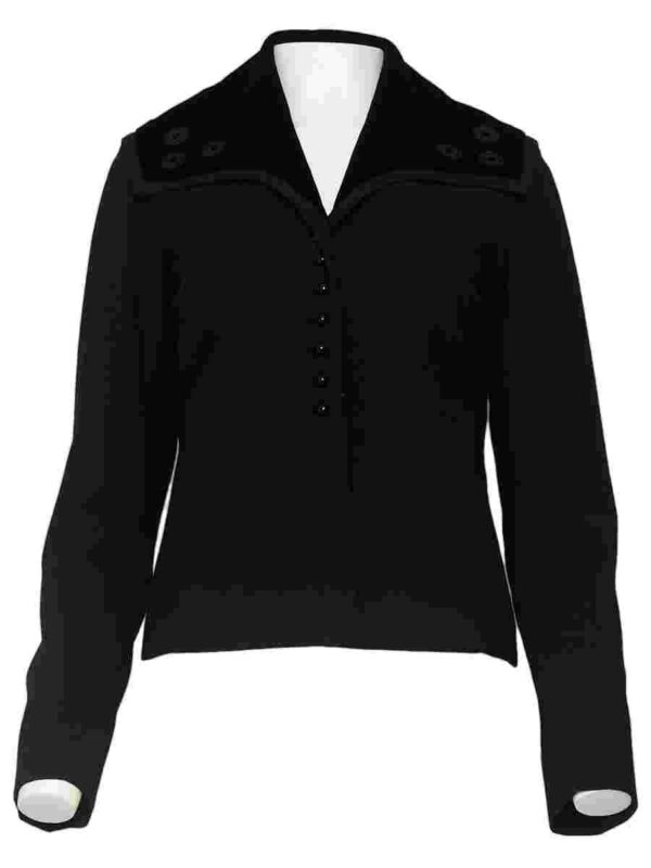 Woll Tailleur Jacke, schwarz