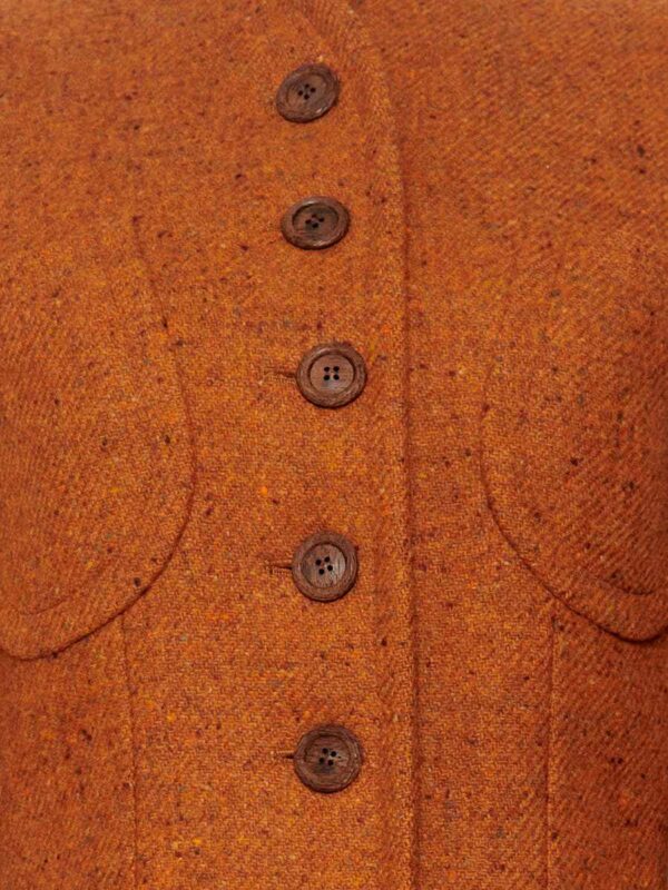 Woll Tweed Jacke Yves Saint Laurent, caramel