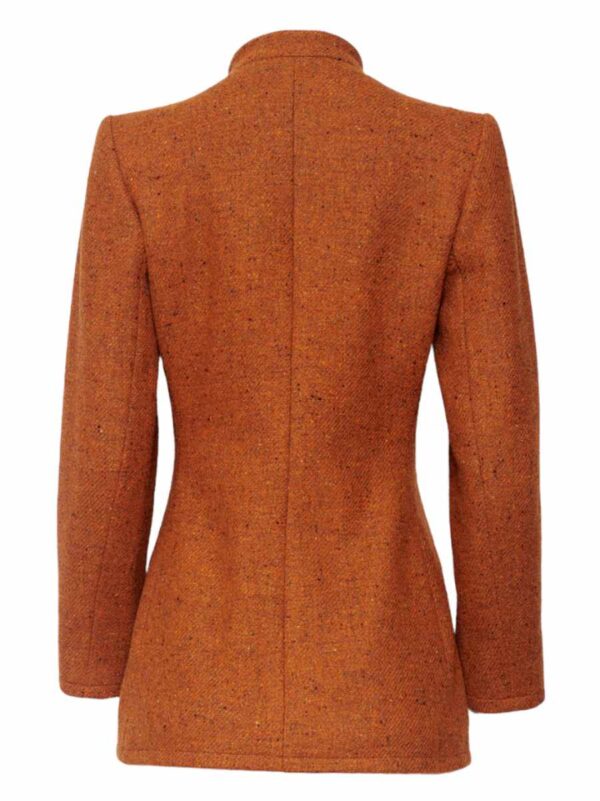 Woll Tweed Jacke Yves Saint Laurent, caramel – Bild 3