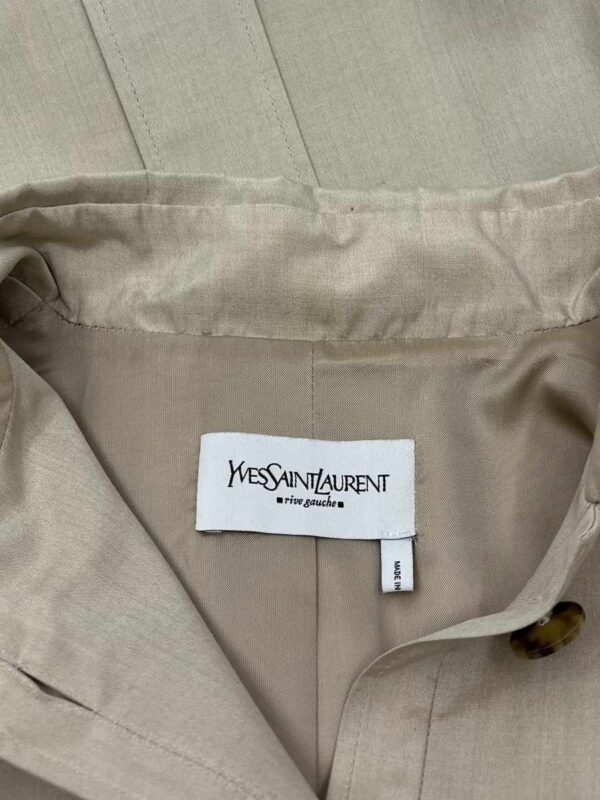 Yves Saint Laurent Trenchcoat Seide, beige – Bild 4